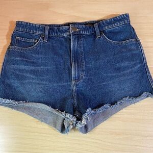 Lee High Rise Cut Off Shorts Womens Size 33 Blue Medium Wash Denim Daisy Dukes